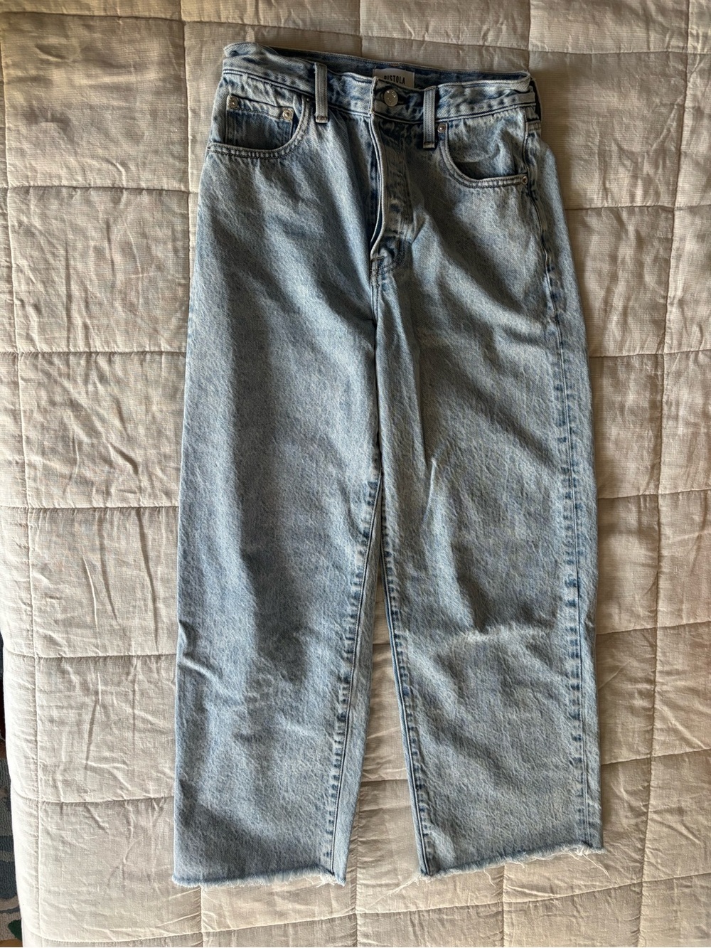Pistola Tate High Rise Bowed Wide Leg Jean in Modena - Picture 2 of 5